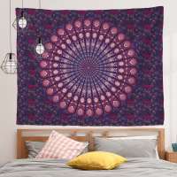 Wholesale 100% Polyester Fabric 3D Digital Printed Indian Mandala Tapestry Wall Hanging