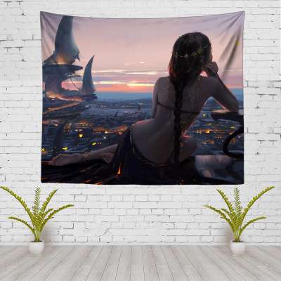 Bravo Custom 100% Polyester Fabric 3D Digital Printed Anime Wall Hanging Tapestry from China