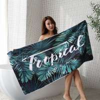 Popular Wholesale Quick Dry Soft Digital Printed Large Microfibre Beach Towel