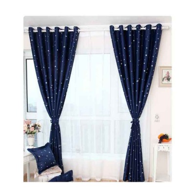 Wholesale Children Living Room Hotel Window Silver Foil Star Blackout Curtain Light