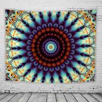 Bravo 100% Polyester Fabric Indian3D Digital Printed Mandala Wall Hanging Tapestry from China