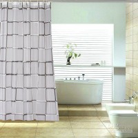 100% PEVA waterproof translucent bath/shower curtain